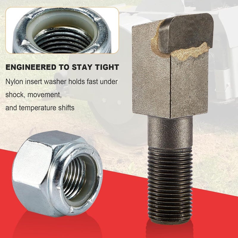 CarBole 2 Pack Stump Grinder Teeth Fit Woodland Mills SC50 Stump Grinder Tooth Parts for Cutting Tree Stub, Carbide Tips with 5/8" Nuts, 2-7/8"L x 3/4"W - Image 5